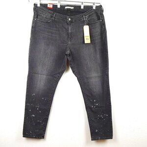 Levi's 711 Skinny Jeans Women's Plus Size 24W Gray Stretch Denim
